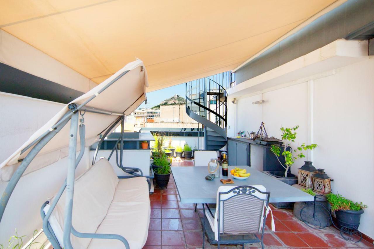 Topfloor Stylish Apartment With Acropolis View! Athena Bagian luar foto